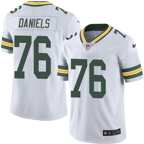 Men's Limited Mike Daniels Nike Jersey White - #76 Rush NFL Green Bay Packers